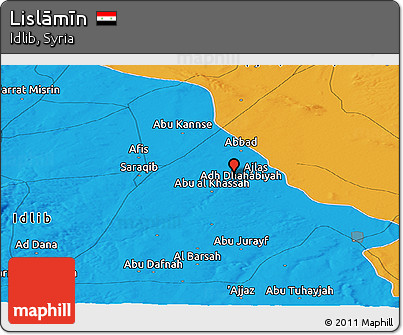 Political Panoramic Map of Lislāmīn