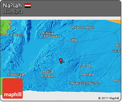 Political Panoramic Map of Naḩlah