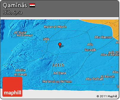 Political Panoramic Map of Qamīnās