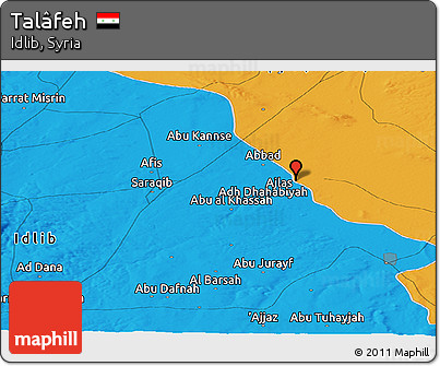 Political Panoramic Map of Talâfeh