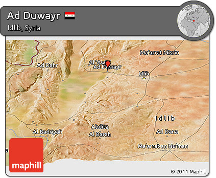Satellite Panoramic Map of Ad Duwayr