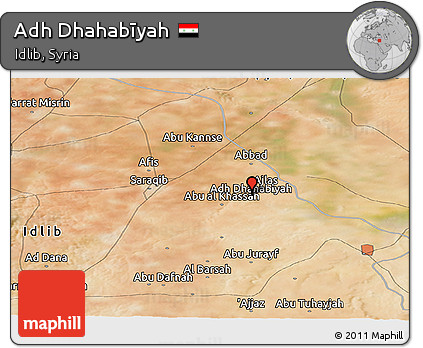 Satellite Panoramic Map of Adh Dhahabīyah