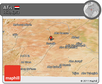 Satellite Panoramic Map of Afis