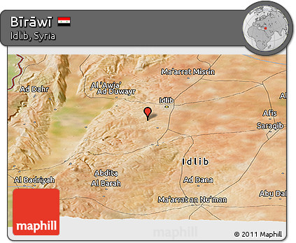 Satellite Panoramic Map of Bīrāwī