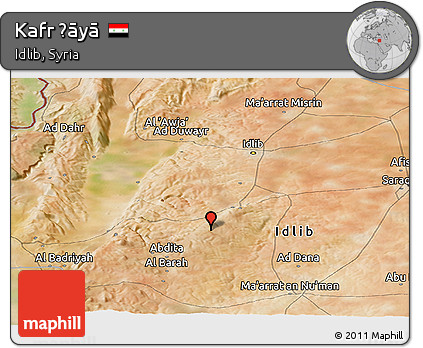 Satellite Panoramic Map of Kafr Ḩāyā
