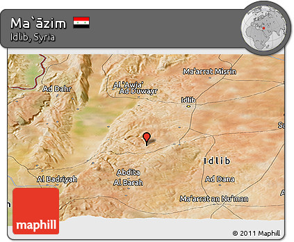 Satellite Panoramic Map of Ma`āzim