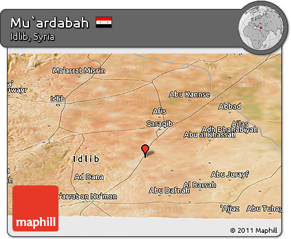 Satellite Panoramic Map of Mu`ardabah
