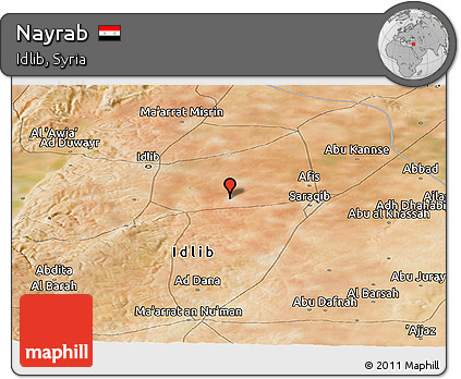 Satellite Panoramic Map of Nayrab