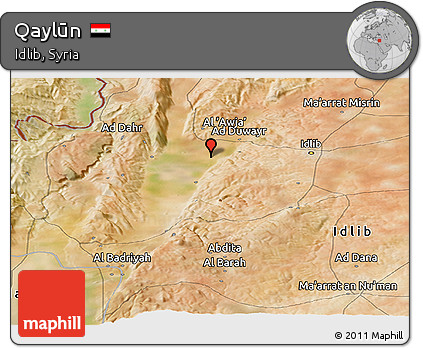 Satellite Panoramic Map of Qaylūn