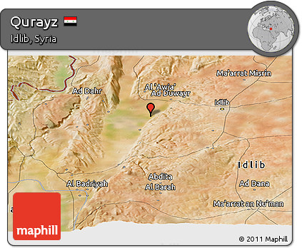 Satellite Panoramic Map of Qurayz