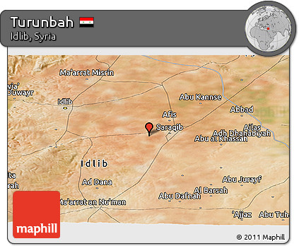 Satellite Panoramic Map of Turunbah