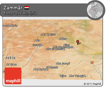 Satellite Panoramic Map of Zammār