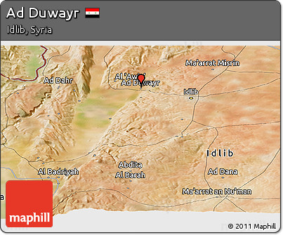 Satellite Panoramic Map of Ad Duwayr
