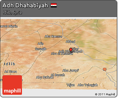 Satellite Panoramic Map of Adh Dhahabīyah