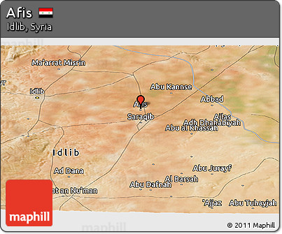 Satellite Panoramic Map of Afis