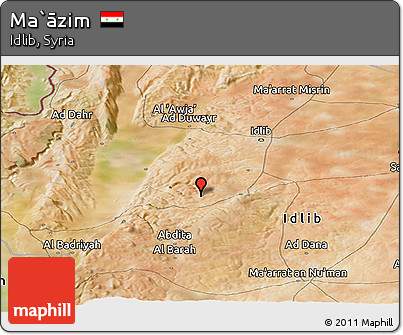 Satellite Panoramic Map of Ma`āzim
