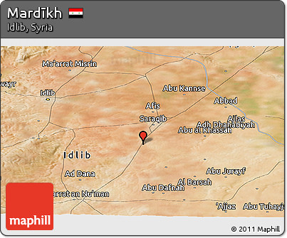 Satellite Panoramic Map of Mardīkh