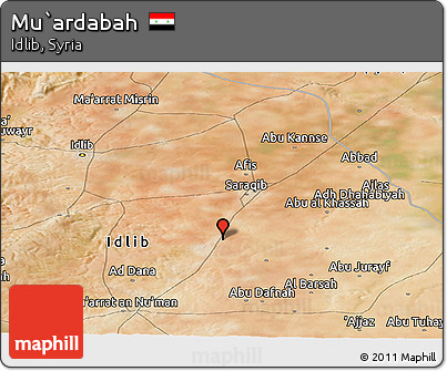 Satellite Panoramic Map of Mu`ardabah