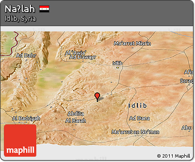 Satellite Panoramic Map of Naḩlah