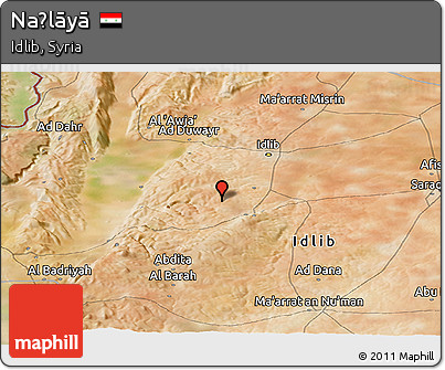 Satellite Panoramic Map of Naḩlāyā