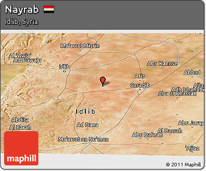 Satellite Panoramic Map of Nayrab
