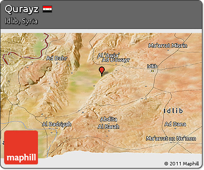 Satellite Panoramic Map of Qurayz