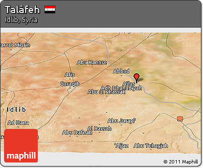 Satellite Panoramic Map of Talâfeh