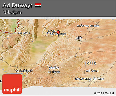Satellite Panoramic Map of Ad Duwayr