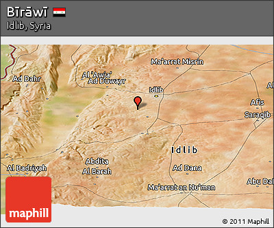 Satellite Panoramic Map of Bīrāwī