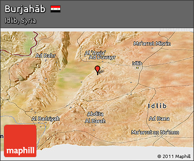 Satellite Panoramic Map of Burjahāb