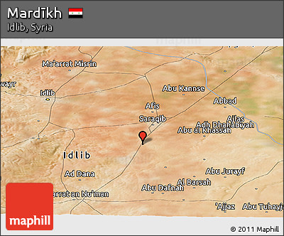 Satellite Panoramic Map of Mardīkh