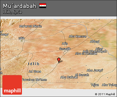 Satellite Panoramic Map of Mu`ardabah
