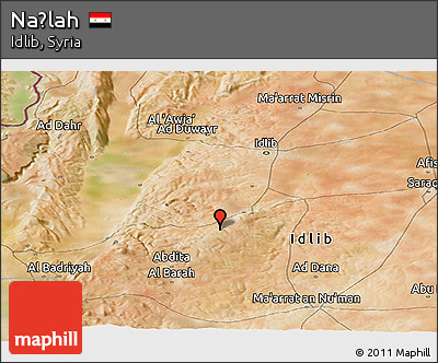 Satellite Panoramic Map of Naḩlah