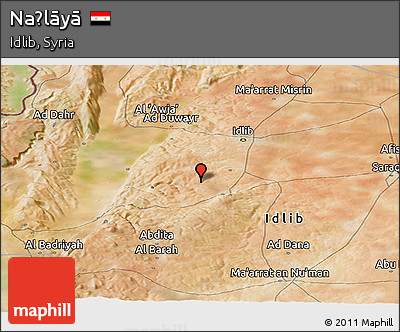 Satellite Panoramic Map of Naḩlāyā