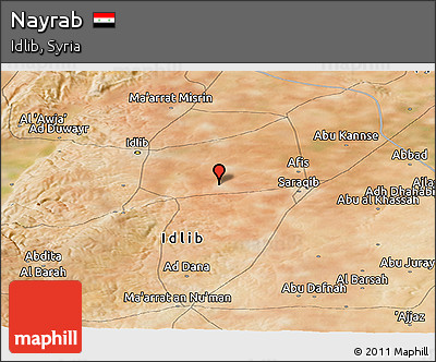 Satellite Panoramic Map of Nayrab