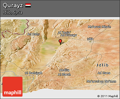 Satellite Panoramic Map of Qurayz