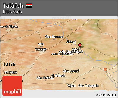 Satellite Panoramic Map of Talâfeh