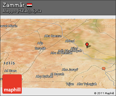Satellite Panoramic Map of Zammār