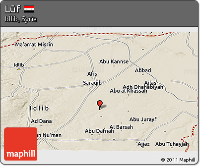Shaded Relief Panoramic Map of Lūf
