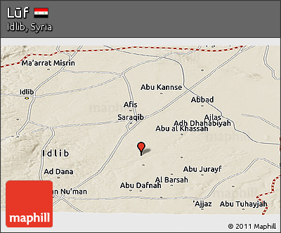 Shaded Relief Panoramic Map of Lūf