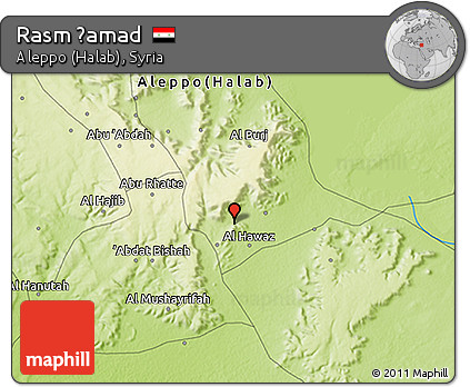 Physical 3D Map of Rasm Ḩamad