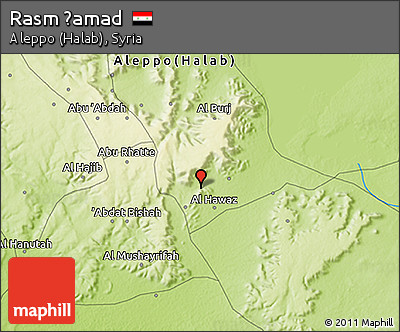 Physical 3D Map of Rasm Ḩamad