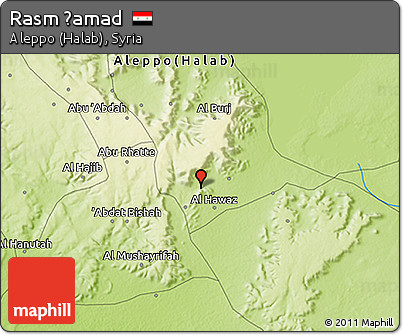 Physical 3D Map of Rasm Ḩamad