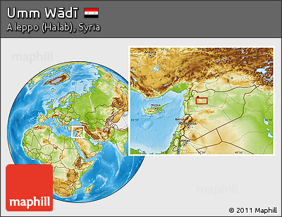 Physical Location Map of Umm Wādī