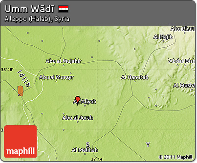 Physical Map of Umm Wādī