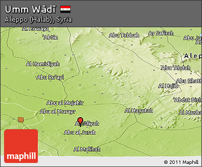 Physical Panoramic Map of Umm Wādī