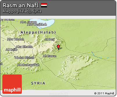 Physical Panoramic Map of Rasm An Nafl
