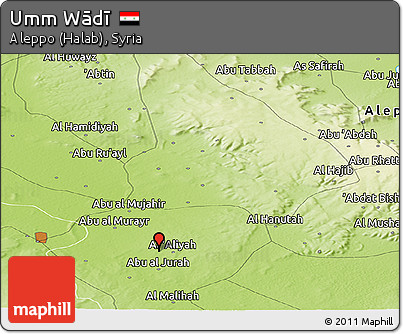 Physical Panoramic Map of Umm Wādī