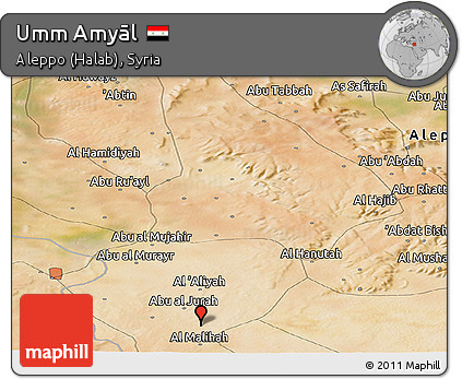 Satellite Panoramic Map of Umm Amyāl
