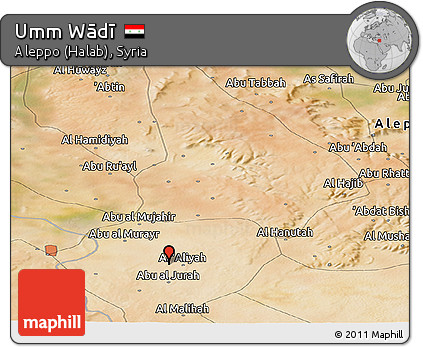 Satellite Panoramic Map of Umm Wādī